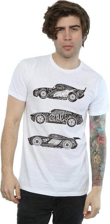 Immagine prodotto Disney Cars Text Racers Maglietta Uomo (L)