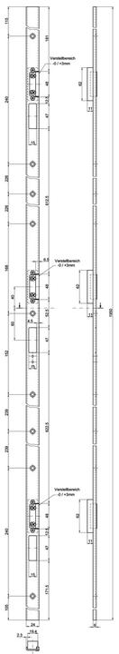 Produktbild MSL U-Schliessleisten BV-24421 VariFlex (Türgarnitur)