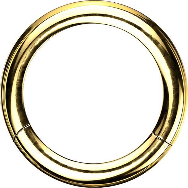 Produktbild Star Piercing Segmentring klappbar vergoldet (ohne Messing, Chirurgenstahl 316L)