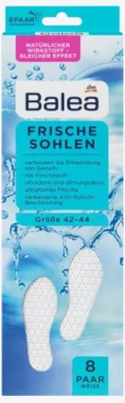Produktbild dm Balea Frische Sohlen