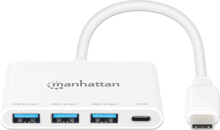 Actual product image Manhattan 3-Port USB 3.2 Gen 1 Type-C Hub with Power Delivery (USB-C, 4 Ports)