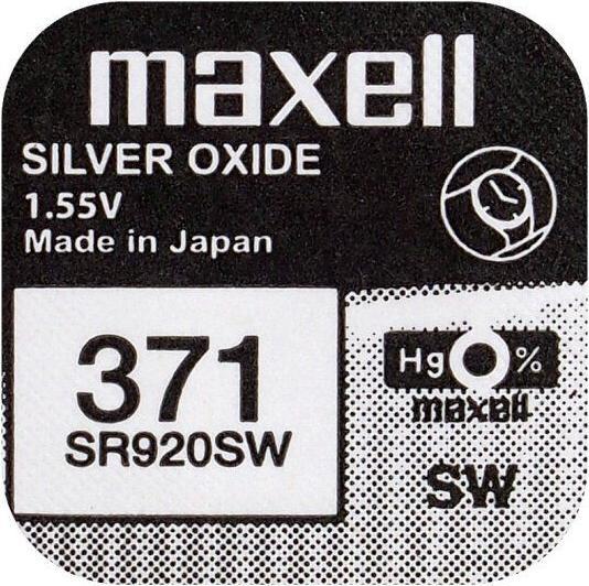 Produktbild Maxell 371 / SR920SW - Uhrenbatterie (1 Stk., SR920, SR69, 45 mAh)