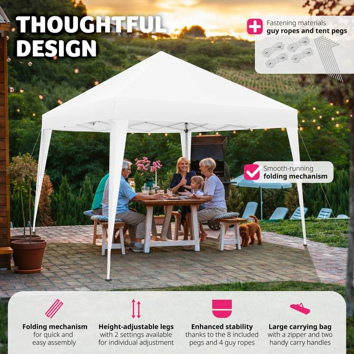 Actual product image tectake Folding Gazebo Linosa | 3x3m with UV protection (300 cm, 300 cm)