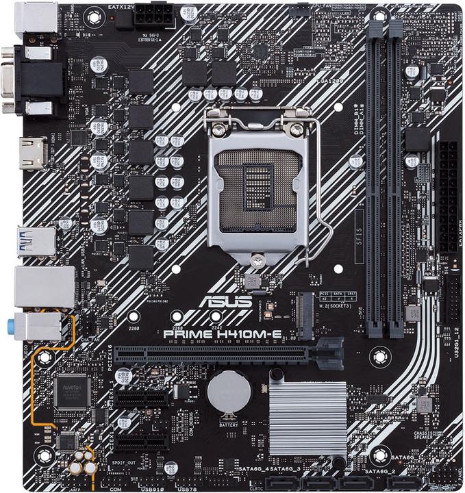 Actual product image ASUS PRIME H410M-E, Intel H410 motherboard - socket 1200 (LGA 1200, Intel H410, mATX)
