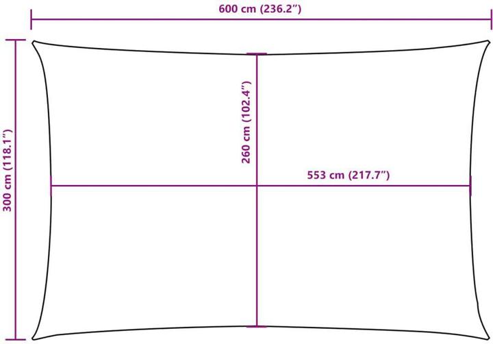 Image du produit VidaXL Voile d'ombrage (3 x 6 m)