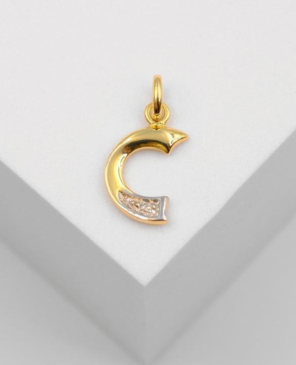 Image du produit Muau Lettre (750, Or blanc, Or jaune 18 K)