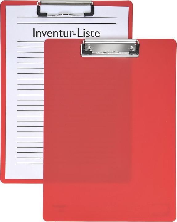 Actual product image Foldersys Clipboard A4, firm clamping effect, clamp with protective plastic corners, PP, choice of colors