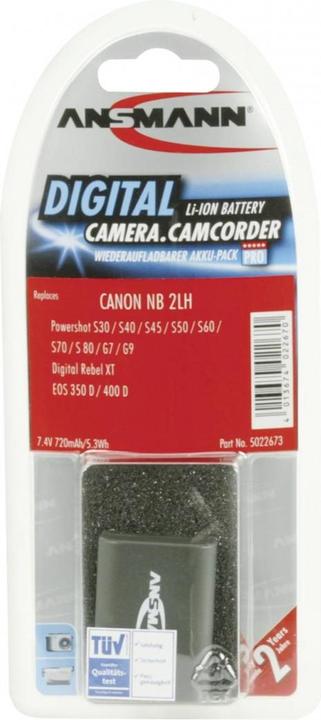 Actual product image Ansmann Canon NB-2LH Battery (Camera battery)