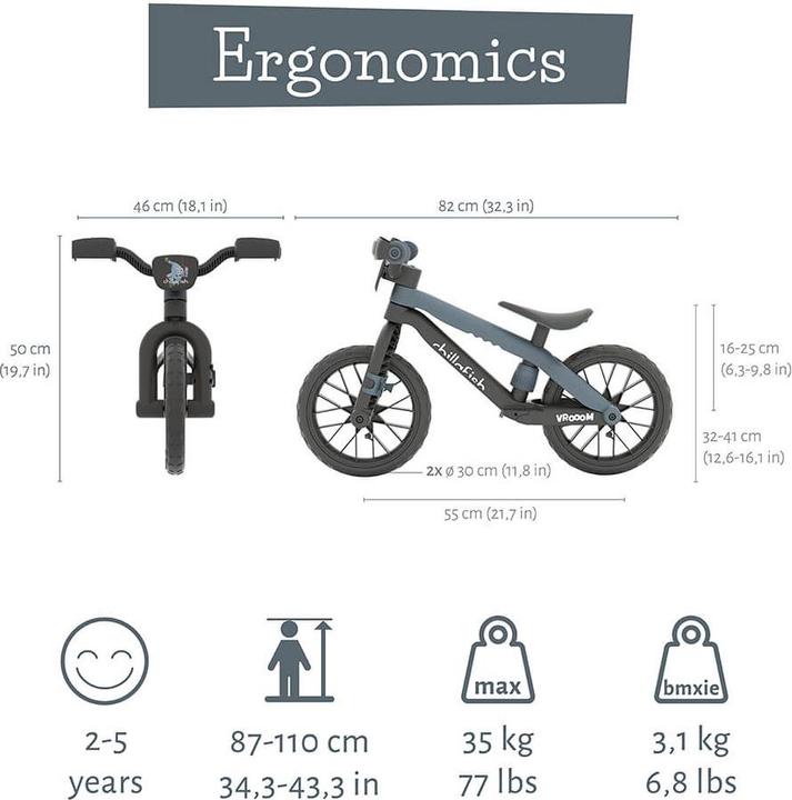 Immagine prodotto Chillafish BMXie VROOOM Sound Balance Bike 12" (12")