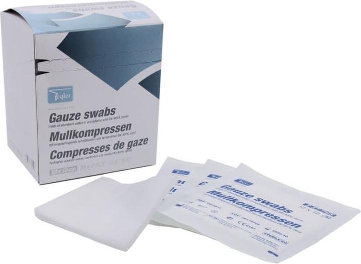 Teqler Mullkompressen, 10x10cm, steril, 1 Stk.