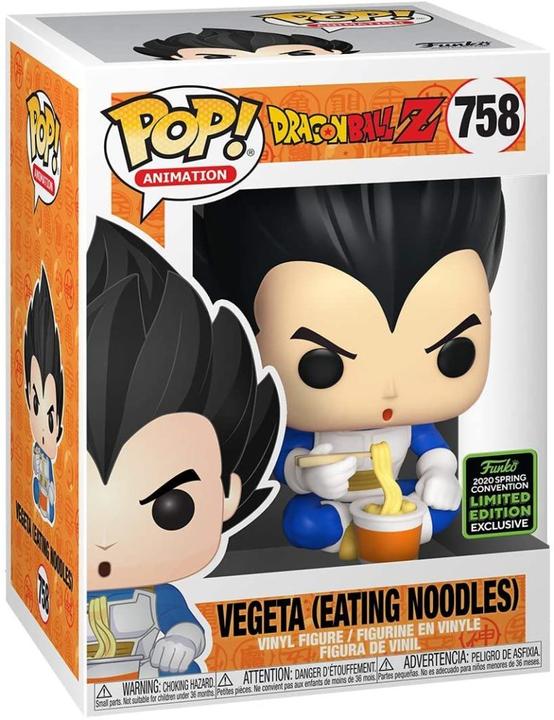 Actual product image Funko POP! Dragon Ball Z Vegeta (Eating Noodles) Spring Convention 2020