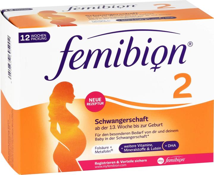 Actual product image Femibion Pregnancy tablets and capsules (84 Piece, Pills)