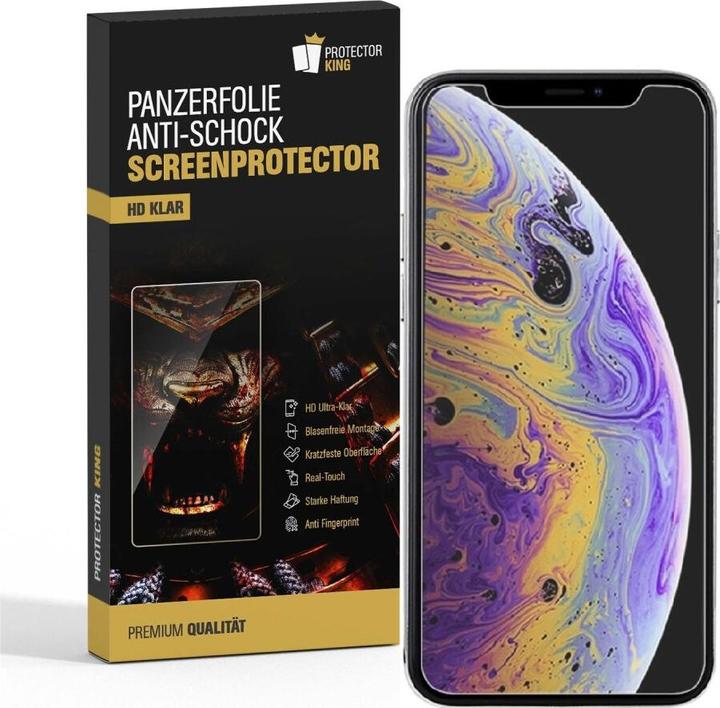 Produktbild Protectorking 6x Panzerfolie Anti-Shock HD Klar (6 Stück, Apple iPhone XS)