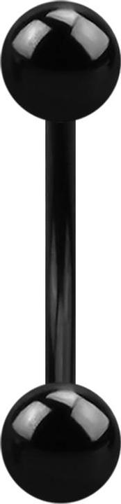 Immagine prodotto Star Piercing Filetto interno nero a micro banana con due palline nere (Titanio G23)