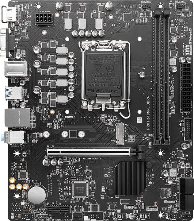 Produktbild MSI PRO H610M-E DDR4 (LGA 1700, Intel H610, mATX)