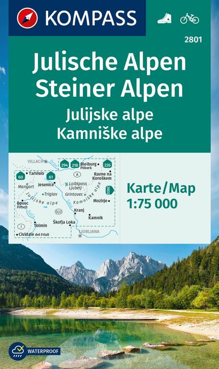 Produktbild Wanderkarte 2801 Julische Alpen/Julijske alpe, Steiner Alpen/Kamniske alpe 1:75.000