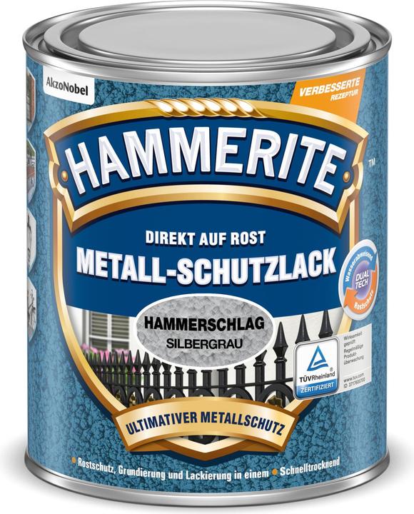 Image du produit Hammerite Laque à effet martelé gris argenté 2,5 l (2500 ml, Gris argenté)