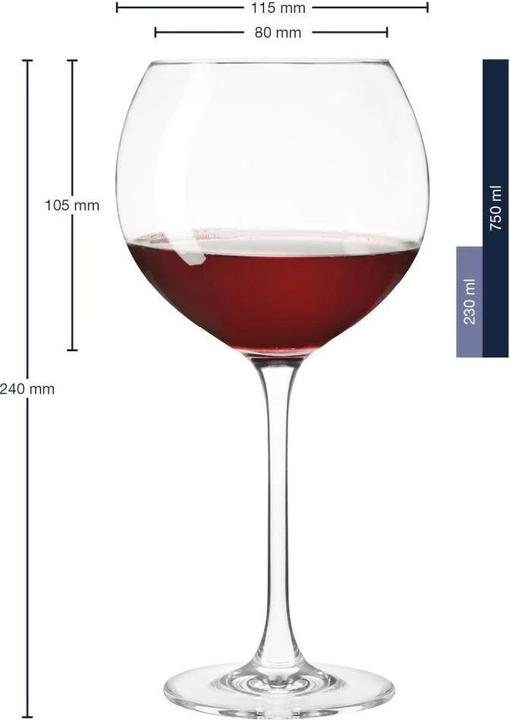 Produktbild Leonardo Burgunderglas Cheers 750ml (75 cl, 6 Gläser, Rotweingläser, Weissweingläser)