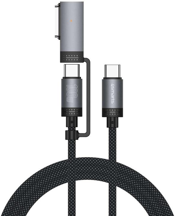 4smarts MagSafe 3 Adapter + USB-C Kabel (2 m, USB 3.2 Gen 1, 100 W)