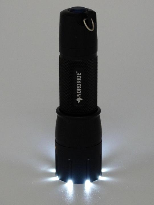 Produktbild Nordride Taschenlampe schwarz mit LED - 6 Funktion - 430 Lumen (3.70 cm, 430 lm)