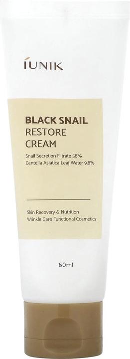 Produktbild Konjac Sponge IUNIK Black Snail Restore Cream przeciwstarzeniowy krem regenerujący 60ml (60 ml)