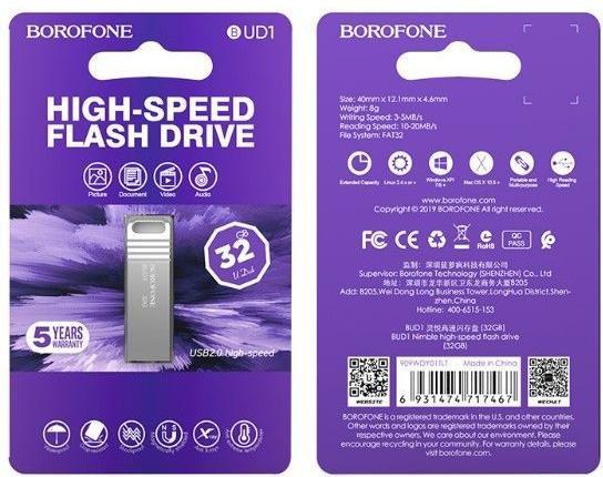 Actual product image Borofone PENDRIVE BUD1 NIMBLE USB 2.0 32GB (32 GB)