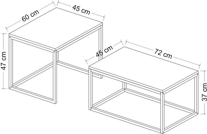 Produktbild En.Casa Aabenraa (60 x 45 x 47 cm, 72 x 45 x 37 cm)