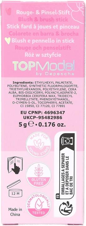 Image du produit Top Model Topmodel - TOPModel Blush & Brush Stick BEAUTY and ME - 6.8 grams (Pêche, Rose)