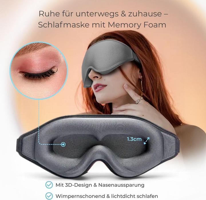 Immagine prodotto Hermex 3D Schlafmaske Augenmaske Schlafbrille Nachtmaske Maske (Maschera sonno)