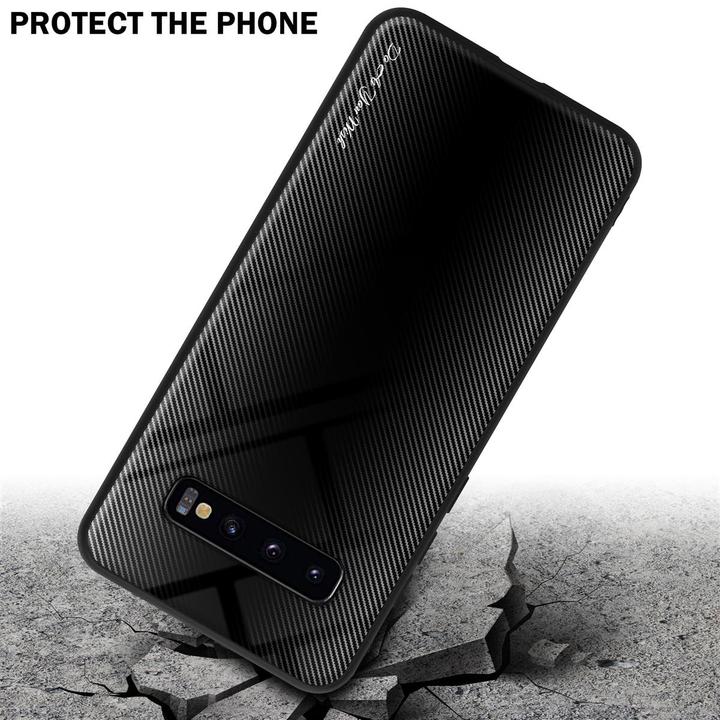 Produktbild Cadorabo TPU Gestreiftes Glas Cover (Samsung Galaxy S10+)