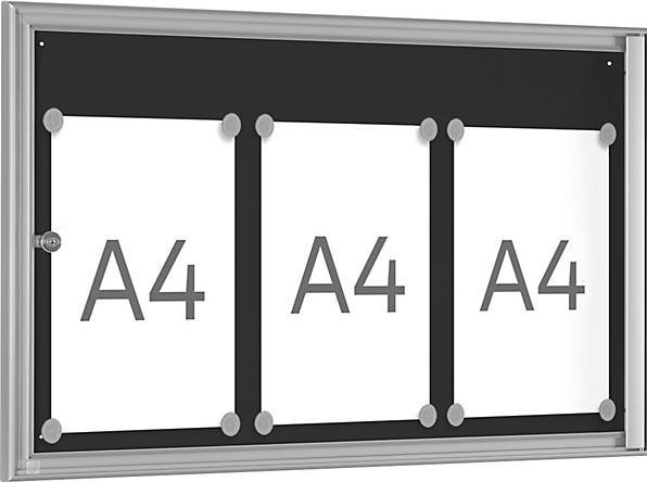 Actual product image kaiserkraft Display case for indoor (Magnet board, 76 x 50 cm)