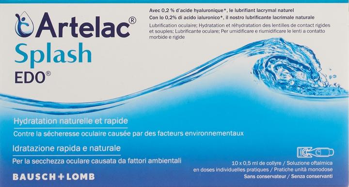 Actual product image Bausch + Lomb Splash EDO Gtt Opht (0.50 ml, 10 x 0.5 ml)