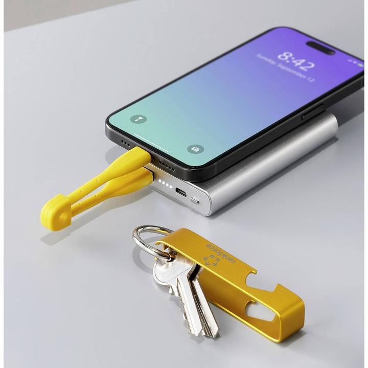 Produktbild Renkforce USB-Kabel USB 2.0 USB-A Stecker, USB-C® Stecker 0.15 m Gelb Schlüssela (0.15 m, USB 2.0, 15 W)