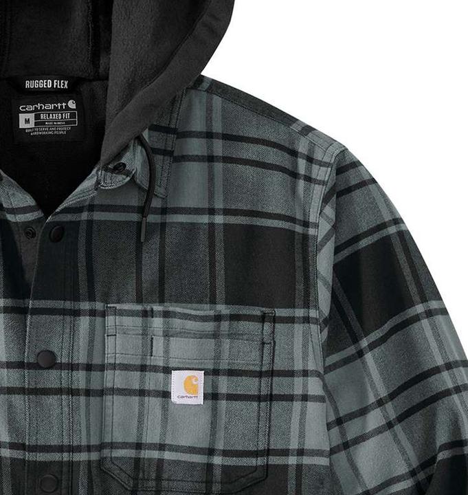 Produktbild Carhartt Flannel Fleece Lined Hooded Shirt Jacket (M)