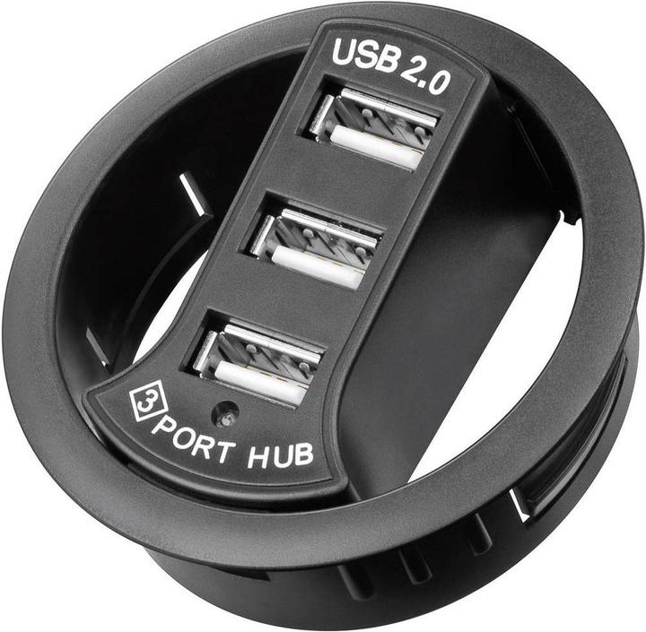 Actual product image Goobay built-in HUB (USB-A, 3 Ports)