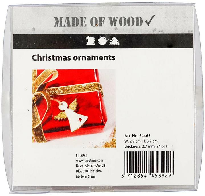 Actual product image Creativ Company Christmas decoration 24 pieces, 2.9 x 3.2 cm, thickness 0.27 cm