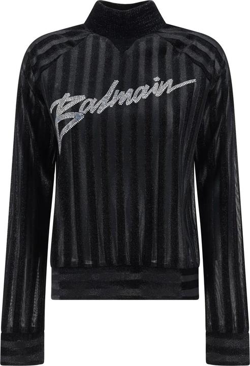 Balmain High-Neck Logo Sweater