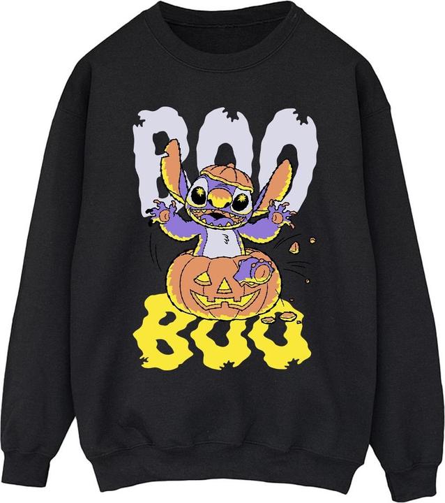 Actual product image Lilo & Stitch Mens Boo Pumpkin Sweatshirt (S)