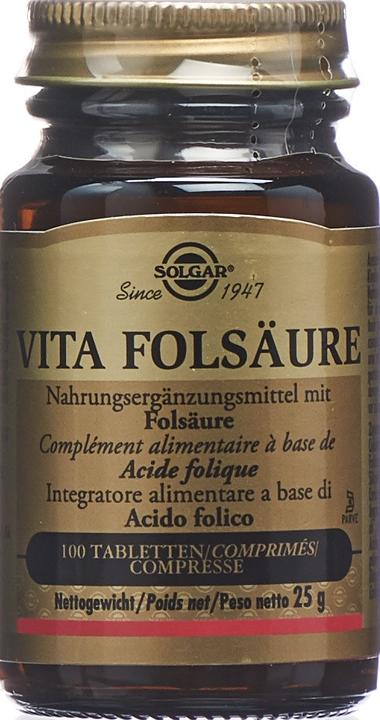 Actual product image Solgar Vita Folic Acid Tabl (100 Piece, Pills, 141 g)
