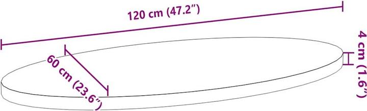 Immagine prodotto VidaXL Lyndsie (120 x 60 x 4 cm)
