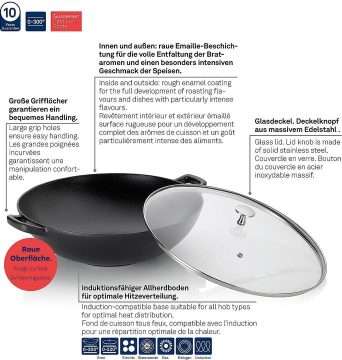 Actual product image Kela Wok Calido (36 cm, Wok, Cast iron)