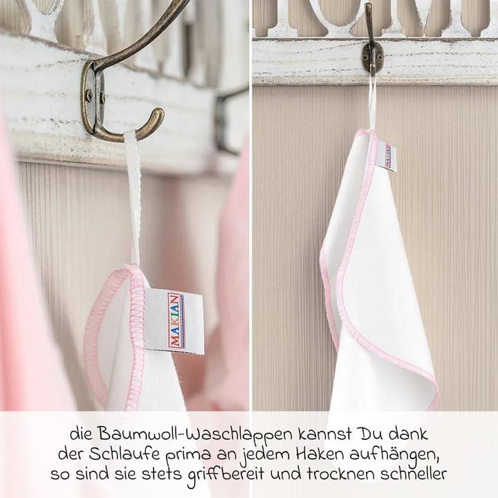 Actual product image Makian Molton flannel baby flannels 9 pack 30 x 30 cm (30 cm, 30 cm)