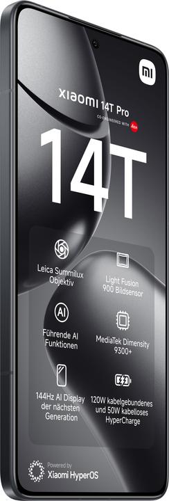 Actual product image Xiaomi 14T Pro + Robot Vacuum X10 Launch Bundle (512 GB, Titan Black, 6.67", Dual SIM, 50 Mpx, 5G)