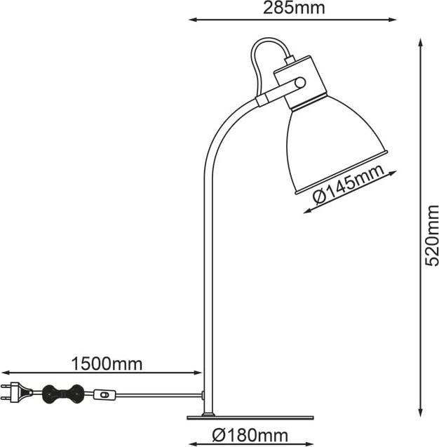 Produktbild Brilliant Erena Tischleuchte 52cm hellgrün Metall/Holz Schnurzwischenschalter 1 (E27)