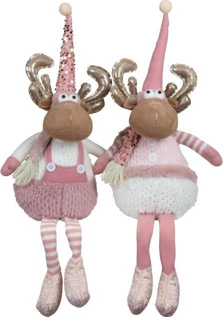 Produktbild Christmas Paradise Kantenhocker Elch 36 cm – Handgefertigte Weihnachtsdekoration