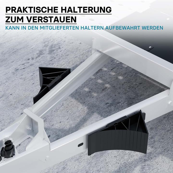 Produktbild Wiltec Unterlegkeile inkl. Halterung 1,6t 2x Bremskeil PKW-Anhänger Hemmschuhe