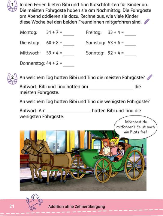 Produktbild Bibi & Tina: Mein Lernrätsel-Block Mathematik für die 2. Klasse (Deutsch, 2025)