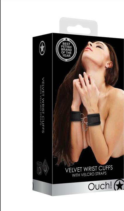 Actual product image Ouch! Velvet & Velcro Adjustable Handcuffs
