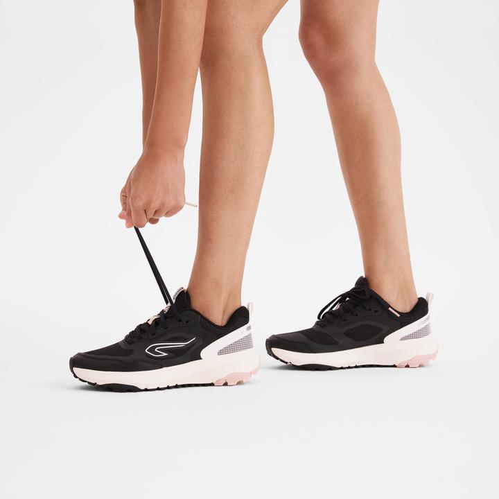 Actual product image Kalenji Kiprun JF190 Women's Running and Trail Shoes - Black/Pink (42)