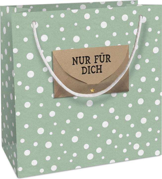 Produktbild Zishka Tragetasche Weihnachten Kraftpapier Snow Dots mit Geldbrief (Geschenktüte)